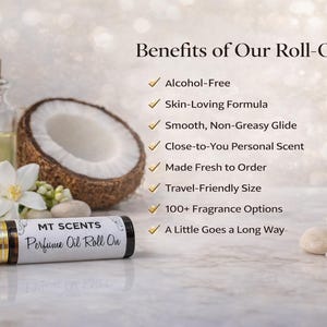 Sandalwood Incense Roll On Perfume Oil 10ml Vanilla Musk Woody Scent Unisex Fragrance Alcohol Free Handmade Travel Size bild 5