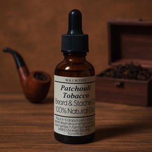 Patchouli Pipe Tobacco Beard Oil 1oz Beard Conditioner Mens Grooming Smoky  Earthy Scent