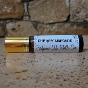 CHERRY LIMEADE scented roll on Oil 10ml Perfume Oil, Vegan Alcohol Free,
