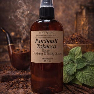 tobacco and patchouli essential oil + 9 oz Candle  228 Grant Street Candle Co Edens Garden Tobacco Patchouli Essential