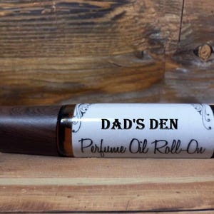 DADS DEN scented roll on Oil 10ml Perfume Oil, Vegan Alcohol Free, blend of tobacco, spice, floral fragrances