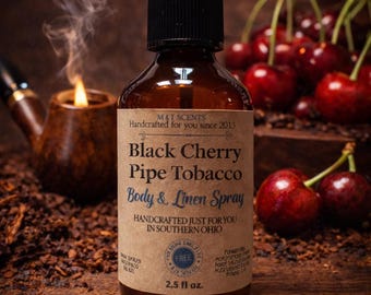 BLACK CHERRY TOBACCO scented body Spray 2.5oz blend of strong cherry and tobacco