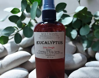 EUCALYPTUS Extra Strength (2X THE FRAGRANCE) scented Room & Clothing Spray, 4.5oz