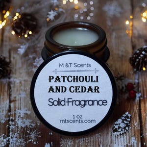 PATCHOULI and CEDAR Solid Fragrance Balm, 1oz