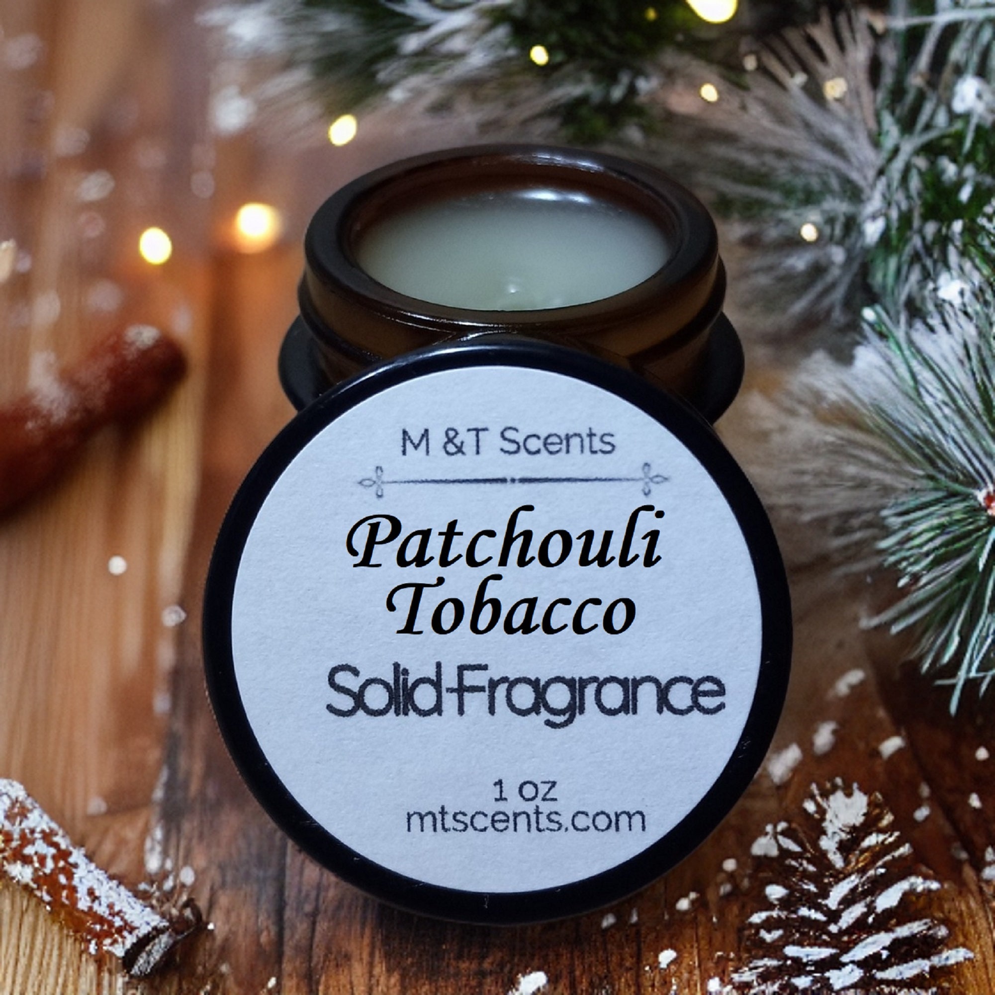 PATCHOULI TOBACCO Solid Fragrance Balm Retro, Vintage Look, 1oz Unique  Blend of Tobacco Leaf and Patchouli