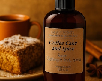 Coffee Cake Spice Room Spray 4.5oz Strong Cozy Holiday Home Fragrance