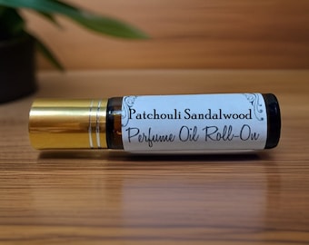 PATCHOULI SANDALWOOD Roll on Perfume Oil Handmade Vegan 10ml, sandalwood, canella bark, patchouli, vanilla