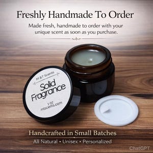 CINNAMON VANILLA Solid Cologne Balm 1oz – Warm Spicy Sweet Fragrance Travel Size Vintage Style Pocket Perfume image 4