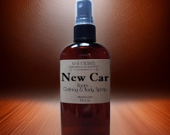 NEW CAR Scent Car, Room & Body spray 4.5oz bottle, fresh Italian leather scent
