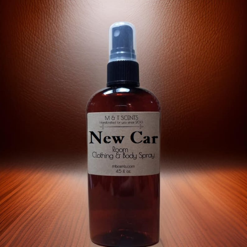 NEW CAR Scent Car, Room & Body spray 4.5oz bottle, fresh Italian leather scent image 1