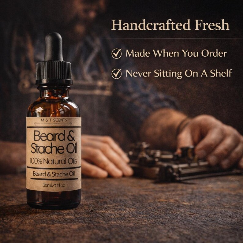 BEARD OIL 1oz Conditioning Beard Care Oil CHOOSE Your Fragrance Handmade Grooming Oil Softens Beard image 5