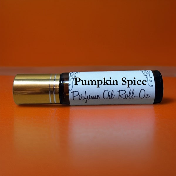 PUMPKIN SPICE scented roll on Oil 10ml Handmade Vegan blend of pumpkin pie with cinnamon, ginger, nutmeg, allspice, cloves