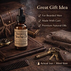 BEARD OIL 1oz Conditioning Beard Care Oil CHOOSE Your Fragrance Handmade Grooming Oil Softens Beard image 7