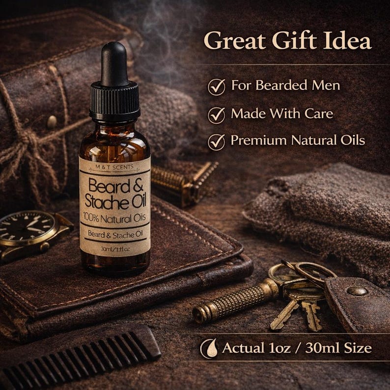 BEARD OIL 1oz Conditioning Beard Care Oil CHOOSE Your Fragrance Handmade Grooming Oil Softens Beard image 7