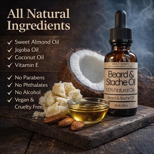 BEARD OIL 1oz Conditioning Beard Care Oil CHOOSE Your Fragrance Handmade Grooming Oil Softens Beard image 2