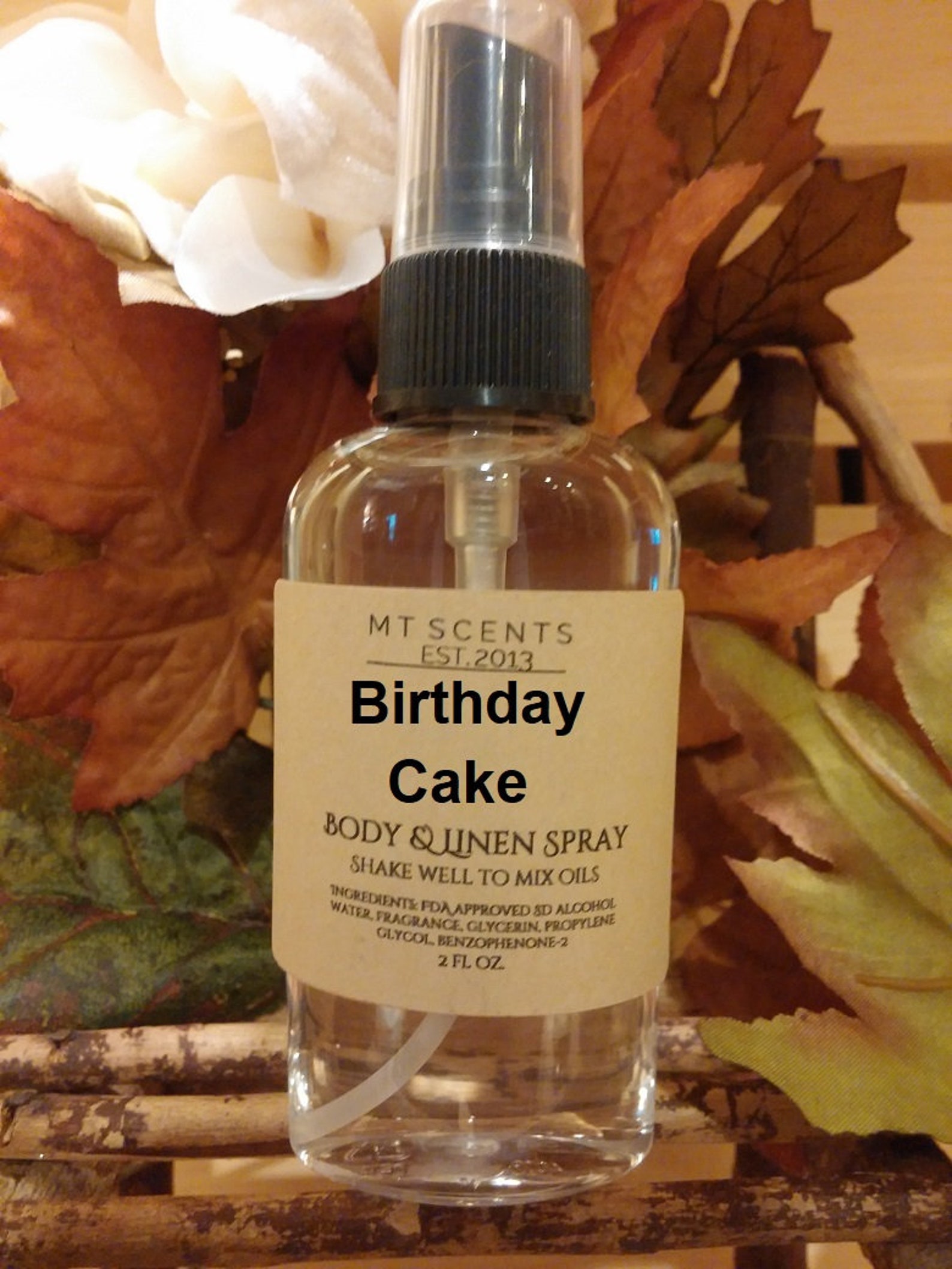 Birthday Cake scented body spray & linen spray 2oz bottle Etsy