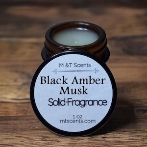 BLACK AMBER MUSK scented Solid Fragrance Balm, Solid, Natural, blend of black amber, clove, nutmeg musk, made to order, just for you!