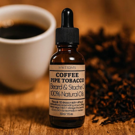 pipe tobacco scented beard oil COFFEE PIPE TOBACCO Beard Oil – Rich Masculine Scent – Natural Beard Care  1oz