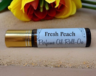 FRESH PEACH scented roll-on Oil 10ml Unisex Roller Perfume Oil