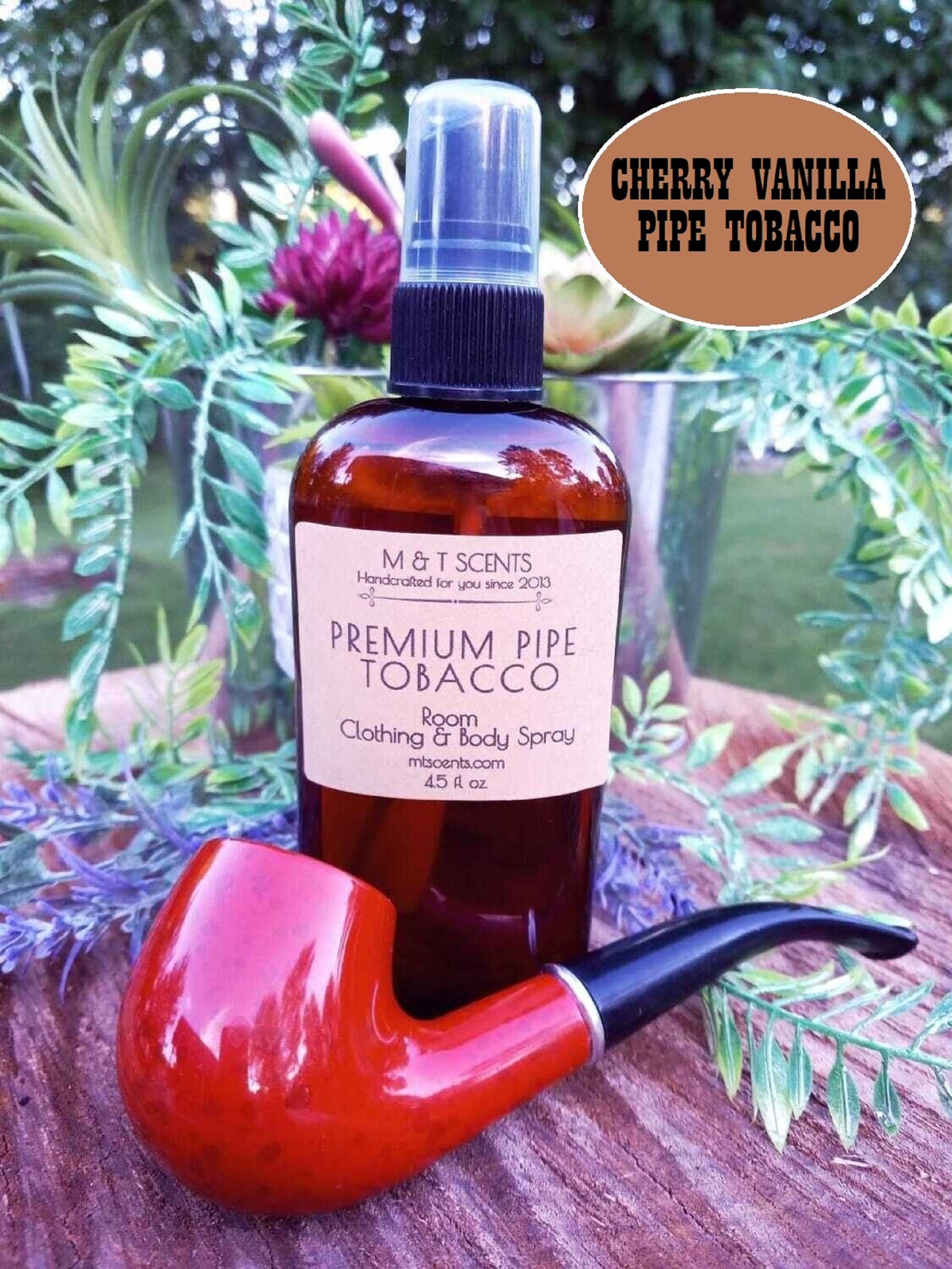 pipe tobacco perfume CHERRY VANILLA PIPE Tobacco Scented Room & Clothing Spray, Super Strong  Scent 4.5 Fl Oz Smells Just Like the Tobacco Grandpa Used to Smoke!