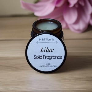 LILAC Solid Fragrance Balm Fragrance, Natural, Handmade, Old Time Vintage Look, made to order 1oz spring bloom scents, perfect garden lilacs