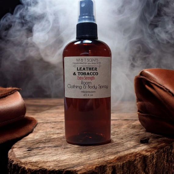 leather and tobacco scent LEATHER TOBACCO Room Spray Extra Strength Scented 4.5oz Classic, Sensual,  and Unforgettable