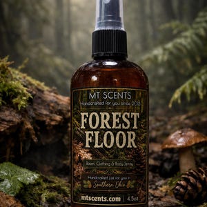 FOREST FLOOR Room Spray 4.5oz Fresh Earth Rain Scent Outdoor damp soil, moss, Nature Fragrance Mist for Home Linen Body Hair