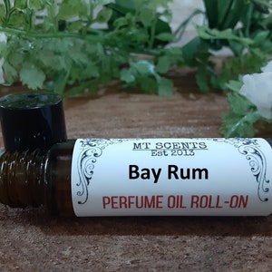 Bay Rum Perfume Oil, Essential Oils, Bay, sweet orange, lime, clove,  cinnamon, Natural Perfume Oil, Aromatherapy