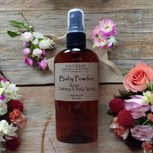 BABY POWDER Room & Clothing Spray, 4.5 fl oz, soft white musk, geranium, anise, bergamot, with a touch of rose