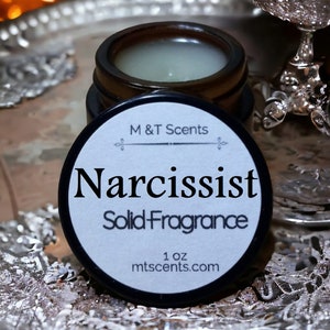 NARCISSIST Solid Fragrance Balm Vintage Look 1oz Our blend of Egyptian musk, Patchouli, Cinnamon, Orange Blossom & Anise! A BEST SELLER!