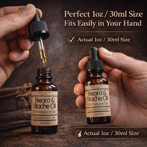 BEARD OIL 1oz Conditioning Beard Care Oil CHOOSE Your Fragrance Handmade Grooming Oil Softens Beard image 6