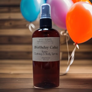 BIRTHDAY CAKE Room and Clothing Spray 4.5oz creamy butter and vanilla fragrance yummy smells awesome!
