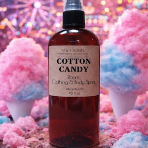 COTTON CANDY Extra Strength scented Room and Clothing Spray, 4.5oz, pure, sticky sweet delight that smells fresh from the carnival!