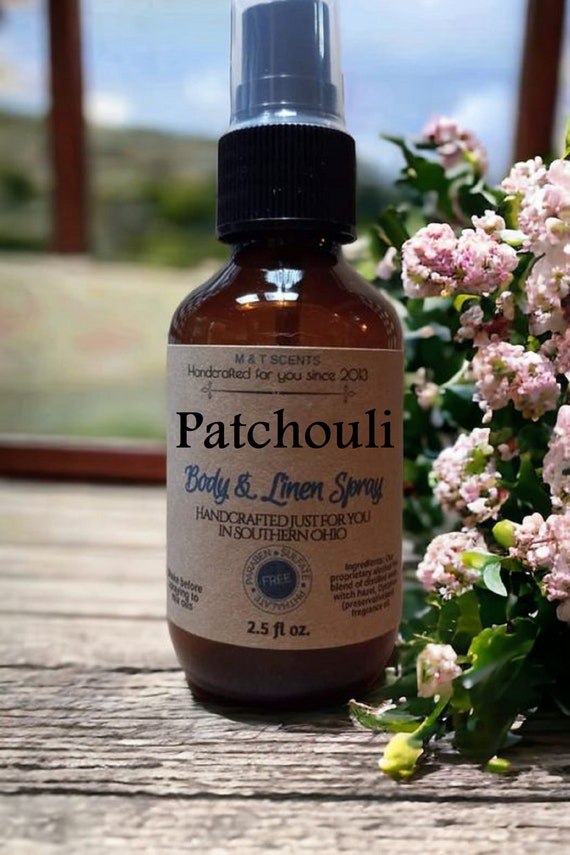 PATCHOULI Body and Linen Spray, Made When You Order Hand