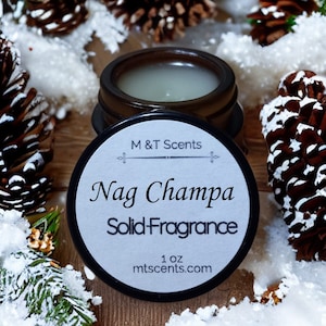 NAG CHAMPA Solid Fragrance Balm smells similar to Satya Sai Baba incense Natural, Handmade to order BEST seller!! 1oz