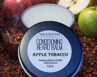 APPLE PIPE TOBACCO Beard Balm – Softens, Styles & Conditions | All-Natural Beard Care | Moisturizing Gift for Bearded Men