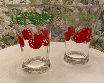 Vintage Tomato Juice glasses