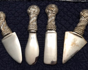 Vintage Silver plated cheese knives
