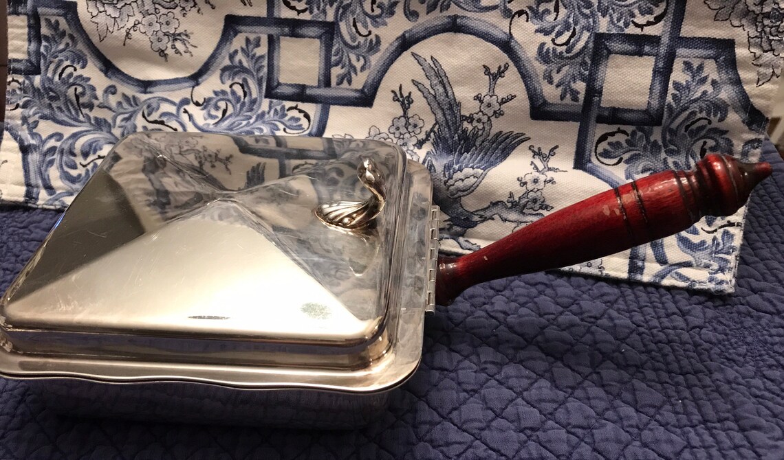 Vintage silver plate crumb catcher. Etsy