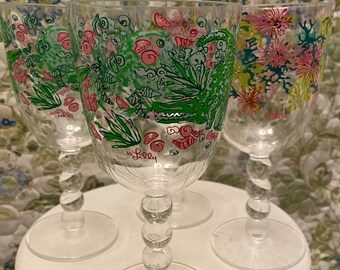 Lilly Pulitzer wine glasses