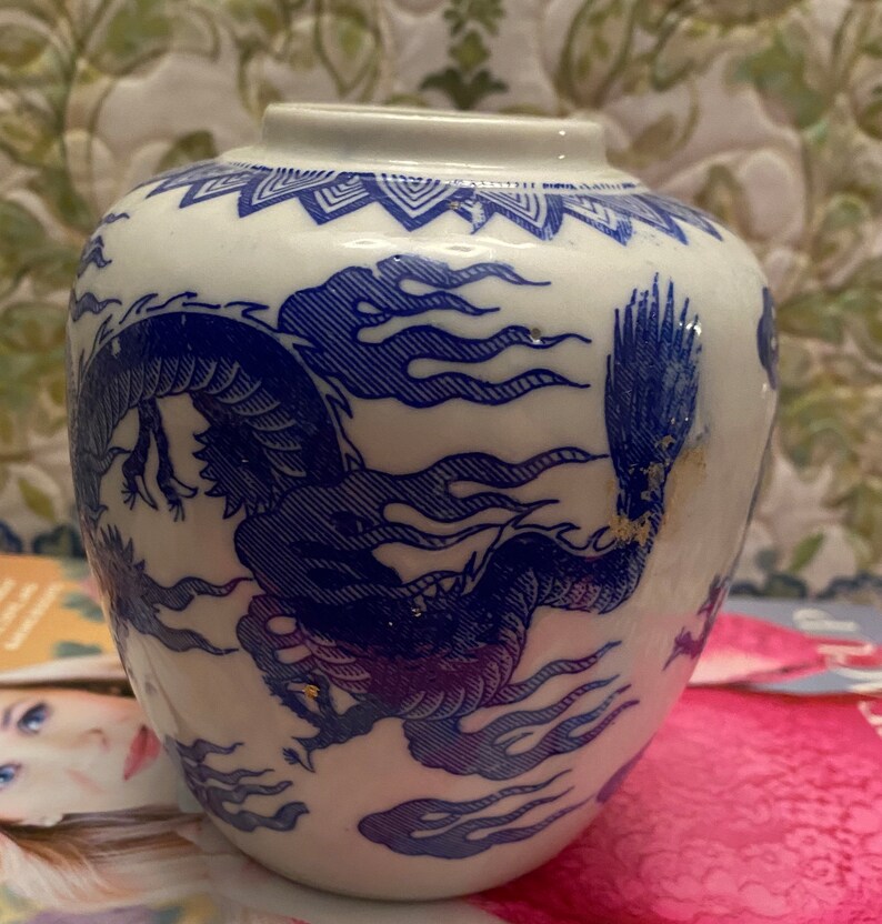 Vintage Dragon Ginger Jar Etsy