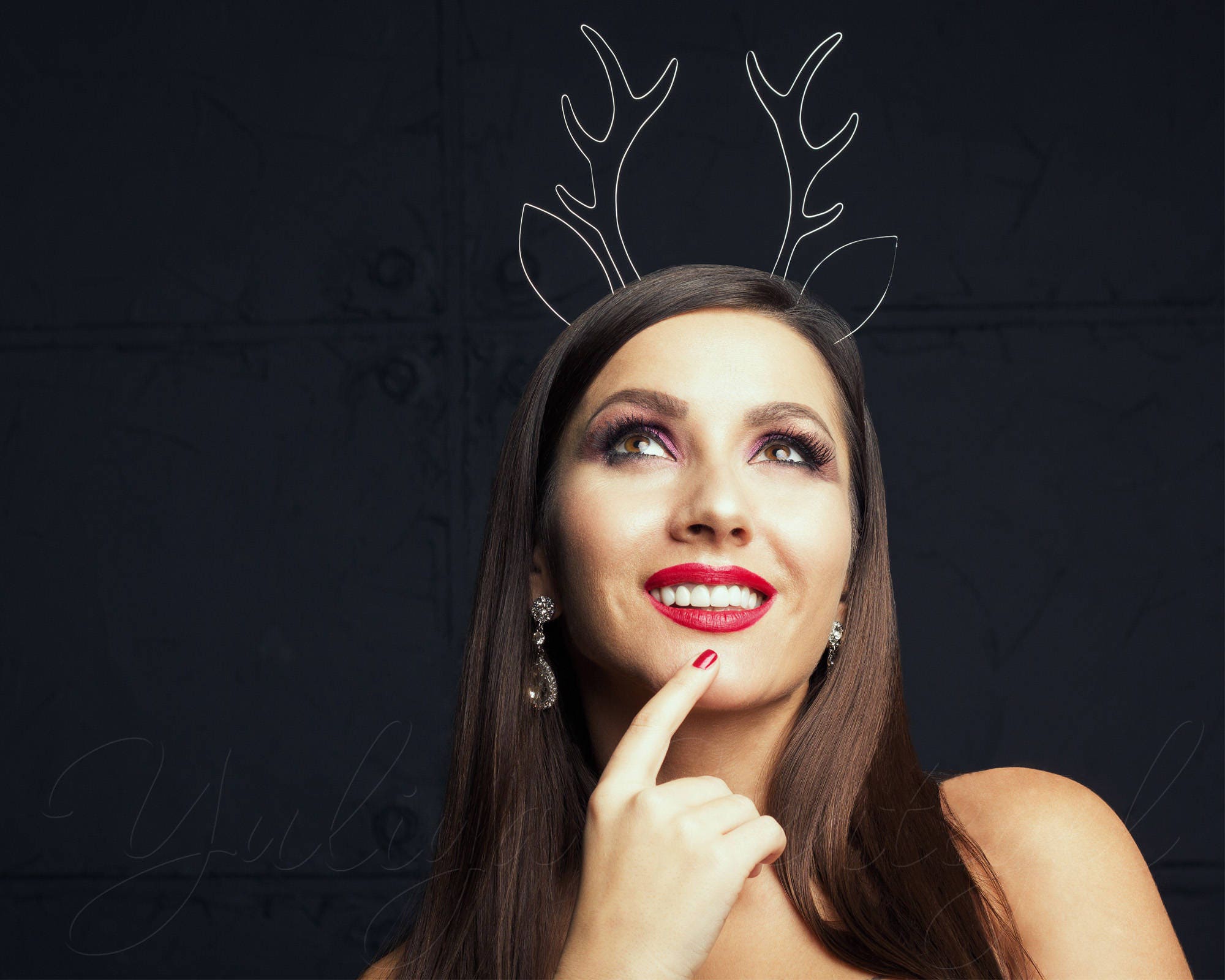 christmas deer antlers headband