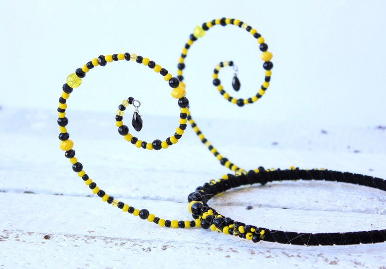 Queen bee Headband Yellow black Bumblebee antenna costume Bee Etsy