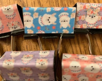 Lady llamas medium binder clips - 2.25 per clip