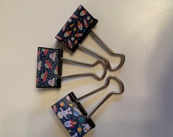 patterned binder clips