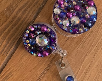 Starry night - coordinating set of Phone holder and id holder