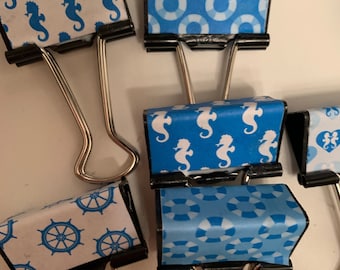Feeling Nautical medium binder clips - 2.25 per clip