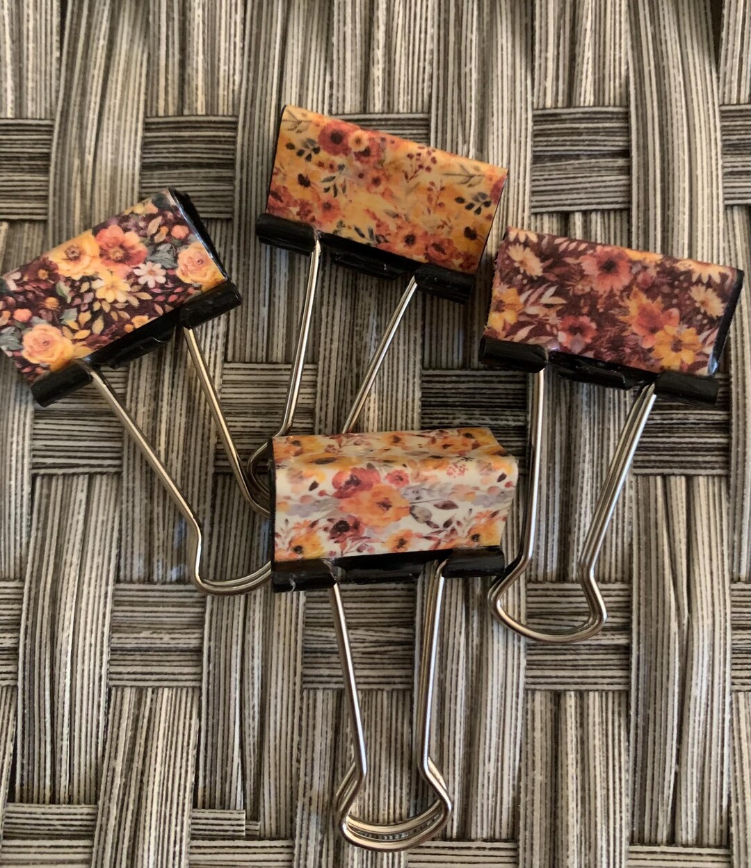 Fall Floral Medium Binder Clip Set (new Release Sept 24) - Etsy
