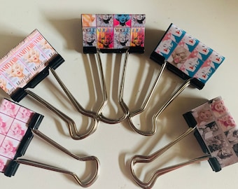 Marilyn Monroe medium binder clips - 2.25 per clip