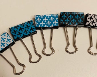 Fleur de Lis Medium Binder clips - 2.25 per clip